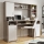 Schreibtisch mit Regal ELIAN 160×53 cm Sonoma-Eiche, grau/weiß