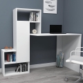 Schreibtisch mit Regal IRMAK 119x138,6 cm weiß