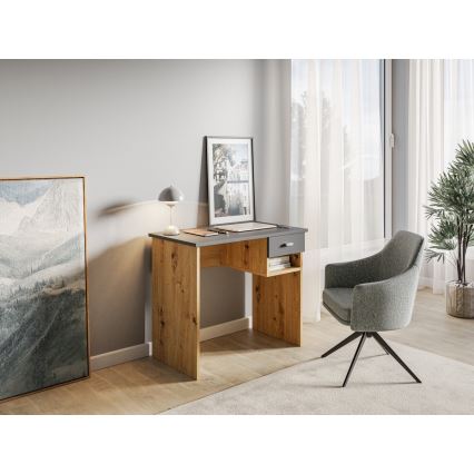 Schreibtisch RICO Artisan-Eiche/Grau