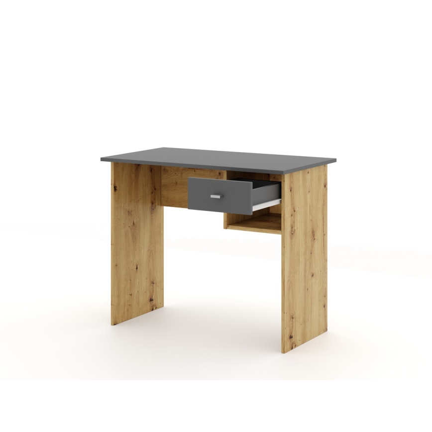 Schreibtisch RICO Artisan-Eiche/Grau