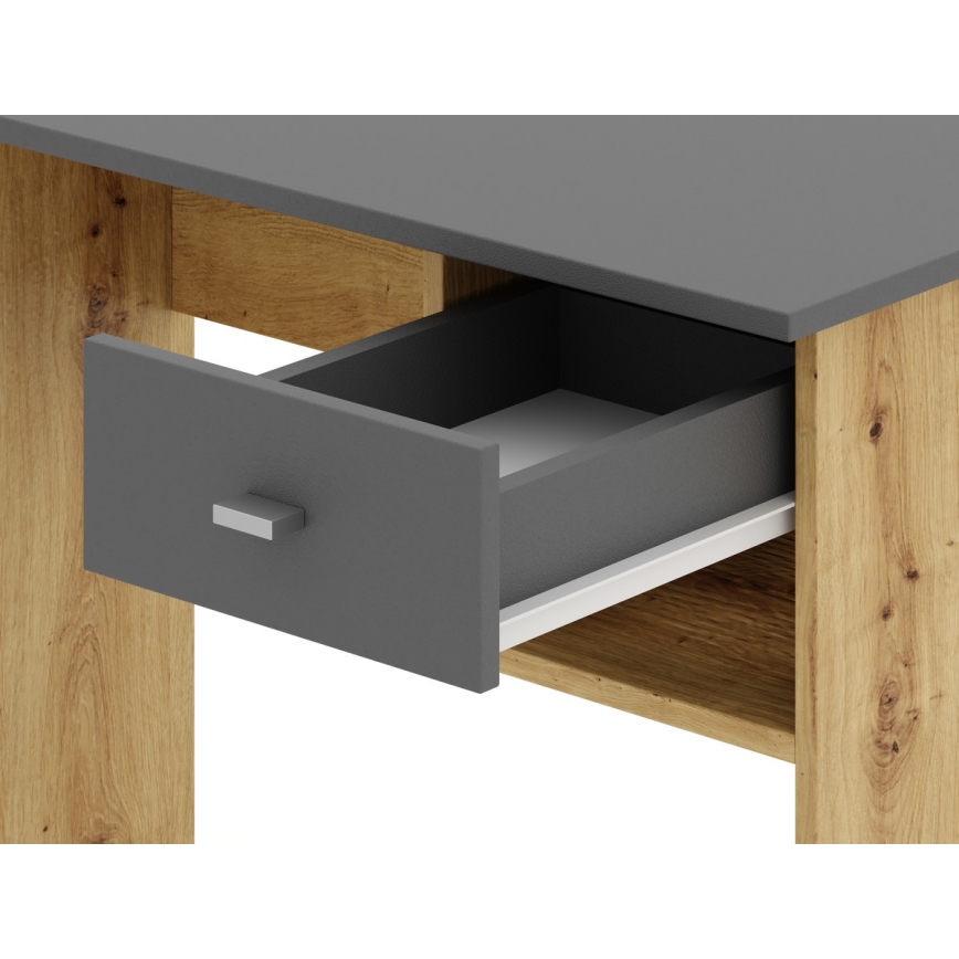 Schreibtisch RICO Artisan-Eiche/Grau