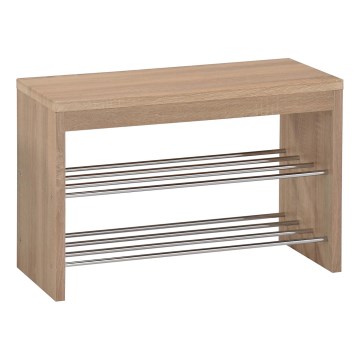 Schuhregal 50x80 cm braun/Chrom