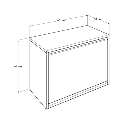 Schuhschrank 42x60 cm weiß