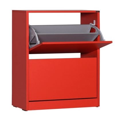 Schuhschrank 84x73 cm rot