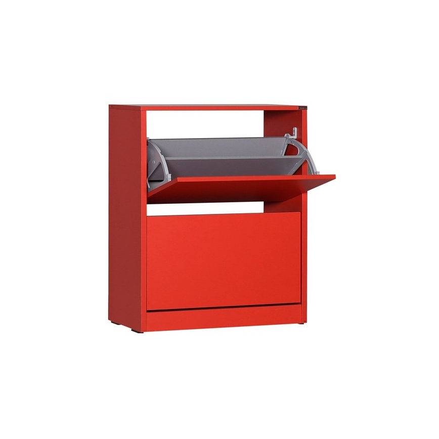 Schuhschrank 84x73 cm rot