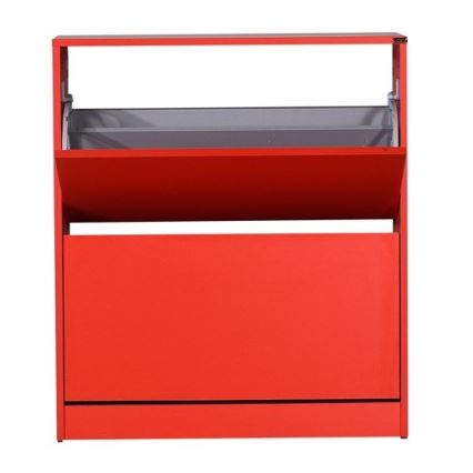 Schuhschrank 84x73 cm rot