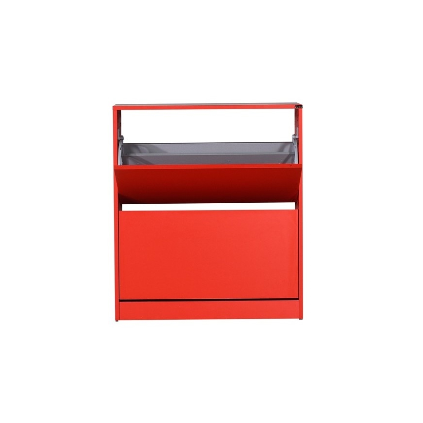 Schuhschrank 84x73 cm rot