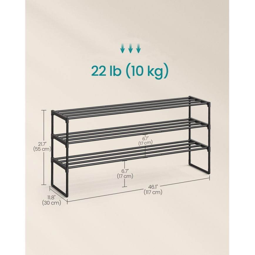 Schuhschrank ALVORO schwarz