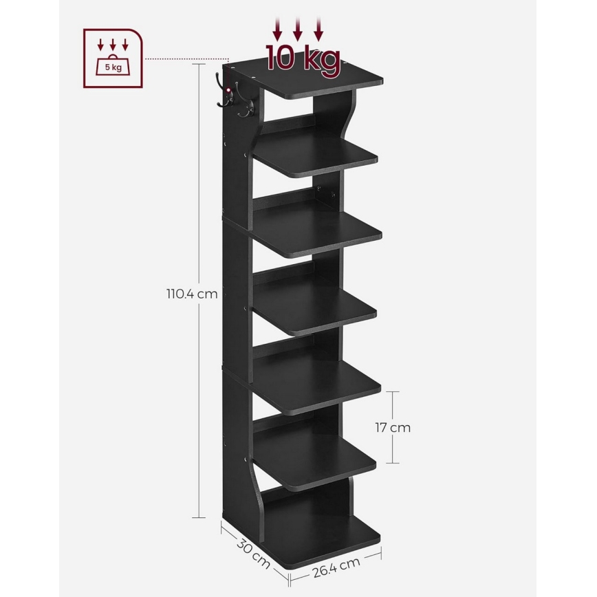 Schuhschrank BOTARO schwarz