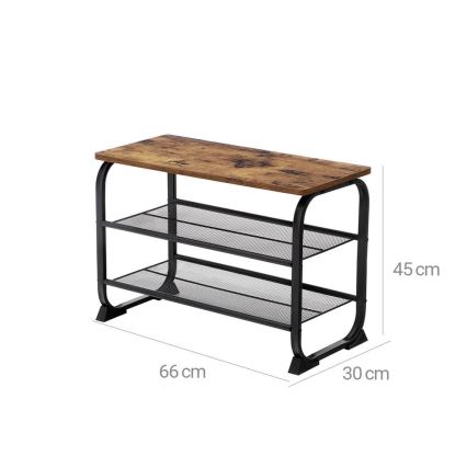 Schuhschrank DAVOR – Braun/Schwarz