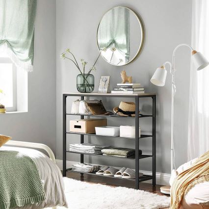 Schuhschrank DAVOR, grau/schwarz