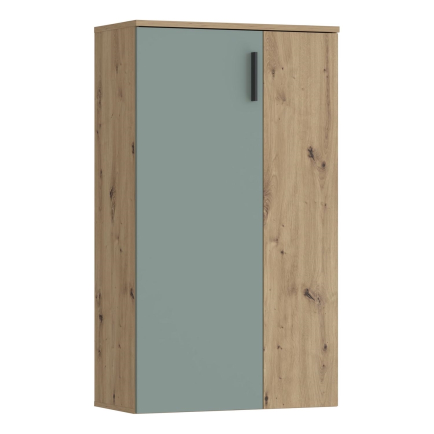 Schuhschrank ETON Artisan-Eiche/Grün