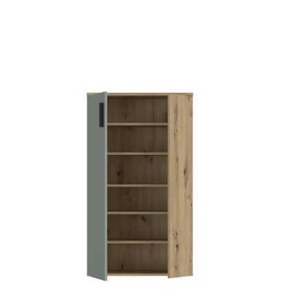 Schuhschrank ETON Artisan-Eiche/Grün