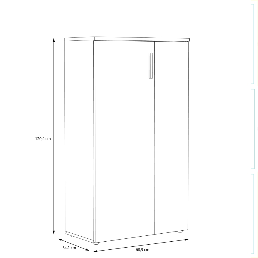Schuhschrank ETON weiß/grau Beton