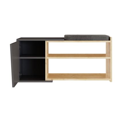 Schuhschrank FIONA 37x104 cm braun/anthrazit