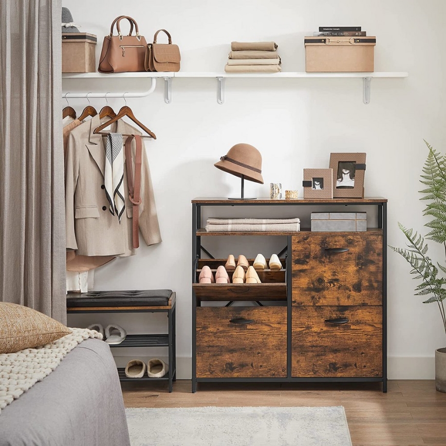 Schuhschrank FIRA, Braun/Schwarz
