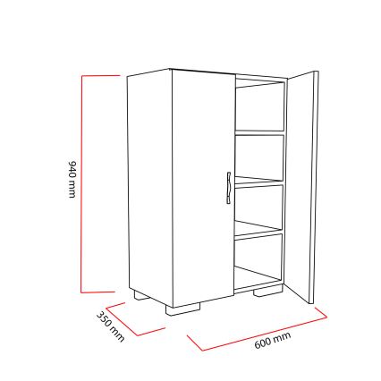 Schuhschrank MADA 94x60 cm weiß