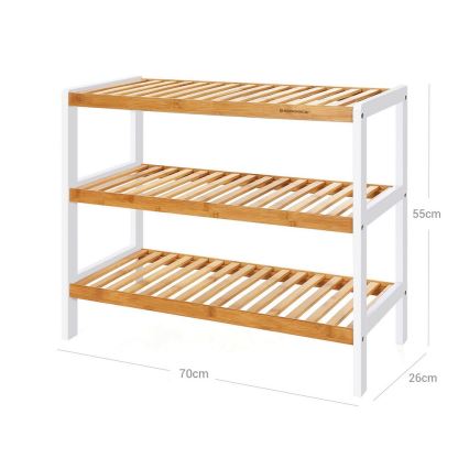 Schuhschrank MATE Braun/Weiß
