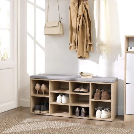 Schuhschrank VOREN braun/grau