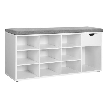 Schuhschrank VOREN Weiß/Grau