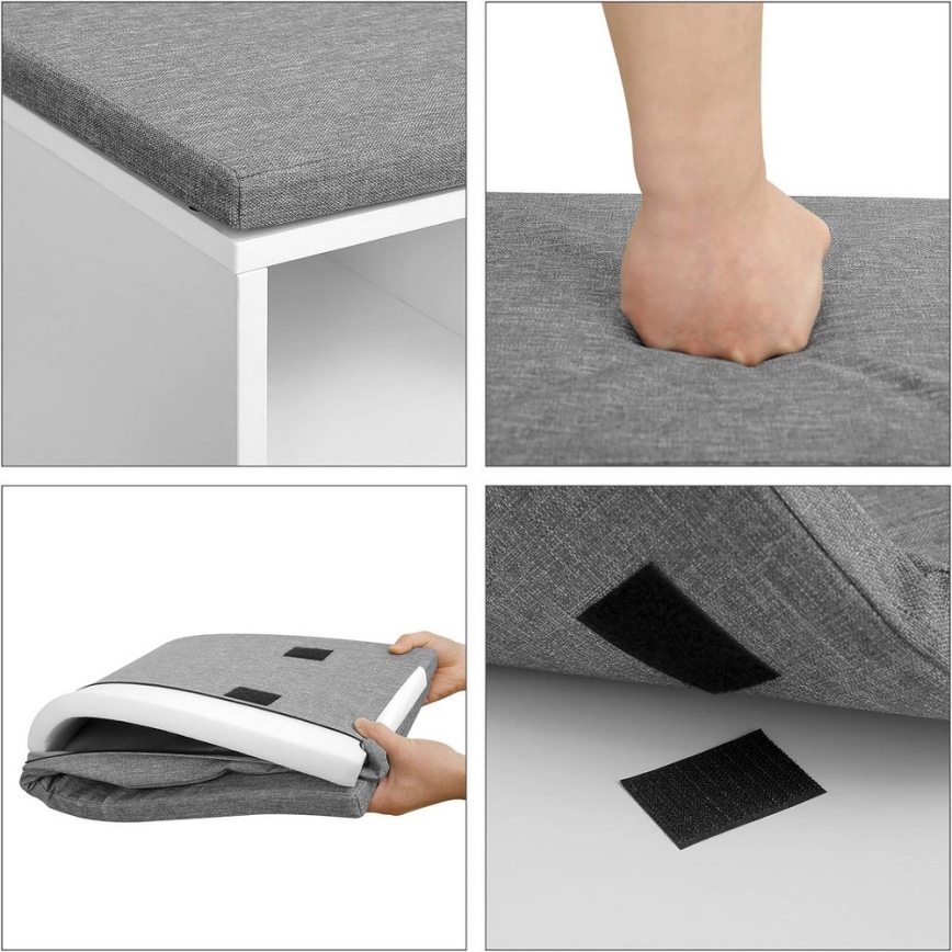 Schuhschrank VOREN Weiß/Grau