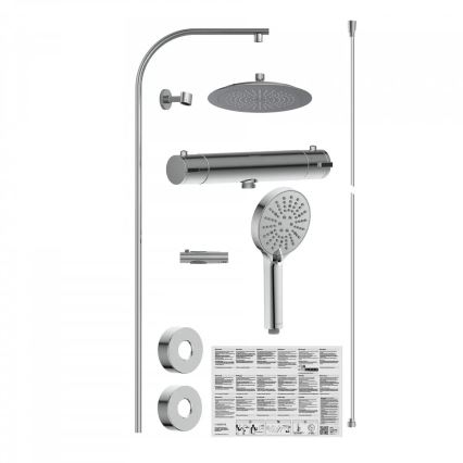 Schütte 60046 - Duschset mit Thermostatarmatur MADURA FRESH glänzender Chrom