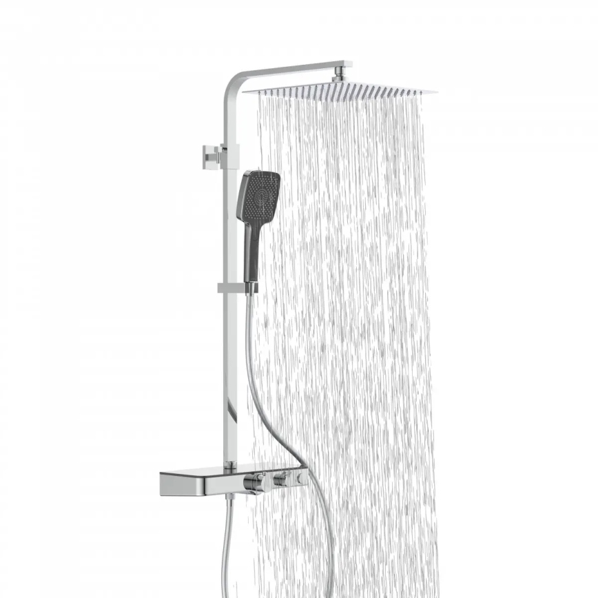 Schütte 60531 - Duschset mit Thermostatarmatur OCEAN, Hochglanzchrom/Anthrazit