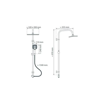 Schütte 60660 - Duschgarnitur MALLORCA, glänzender Chrom