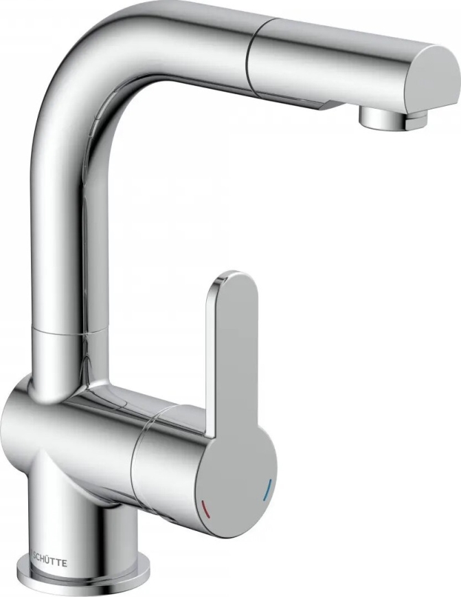 Schütte 79710 - Spültischarmatur LONDON mit ausziehbarer Brause, glänzender Chrom