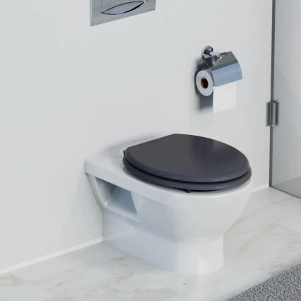 Schütte 80104 - WC-Sitz SPIRIT Anthrazit SoftClose MDF-Holz