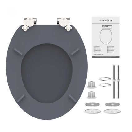 Schütte 80104 - WC-Sitz SPIRIT Anthrazit SoftClose MDF-Holz