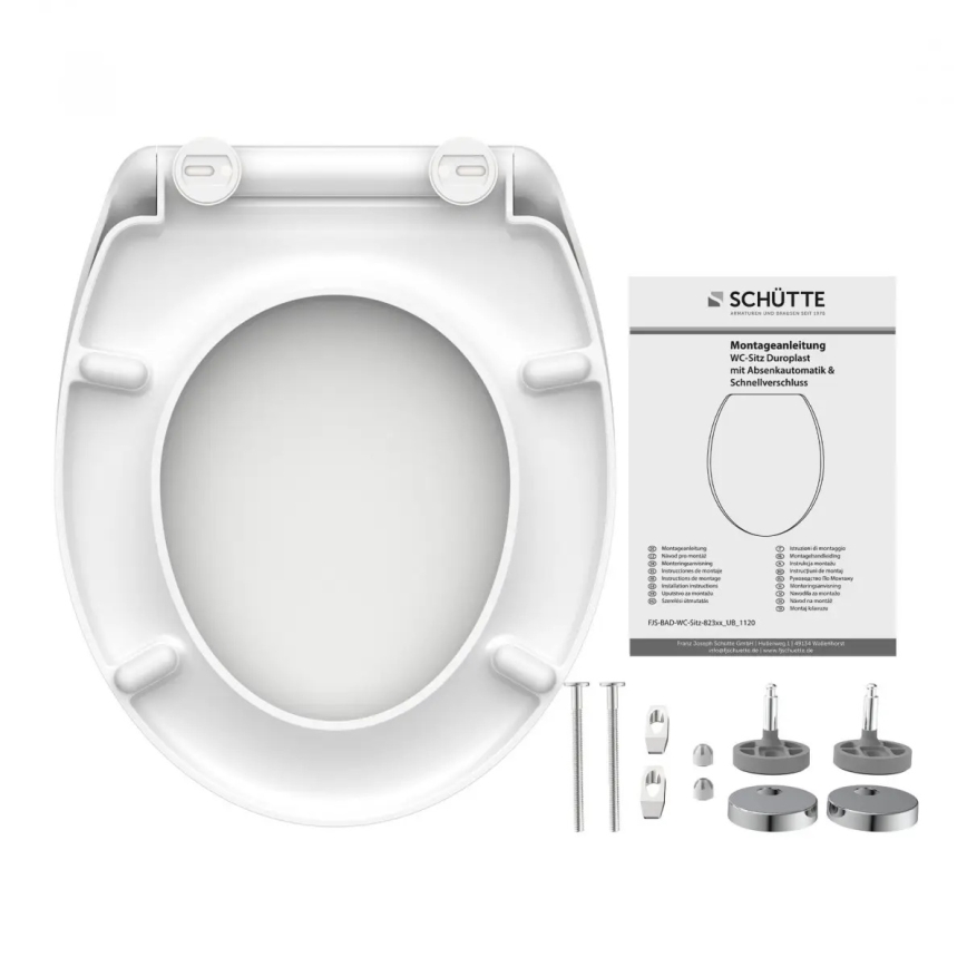 Schütte 82300-A - WC-Sitz Weiß SoftClose Duroplast