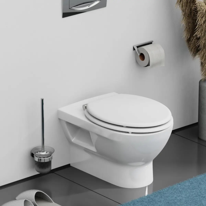 Schütte 84100-A - WC-Sitz Weiß, Soft-Close, MDF-Holz