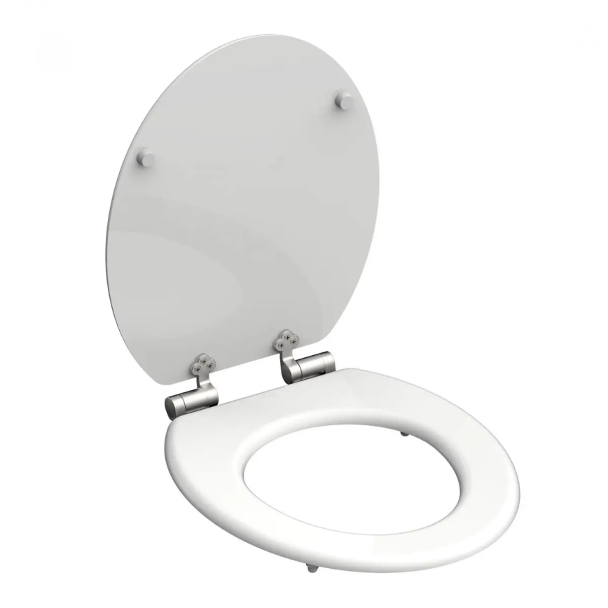 Schütte 84100-A - WC-Sitz Weiß, Soft-Close, MDF-Holz