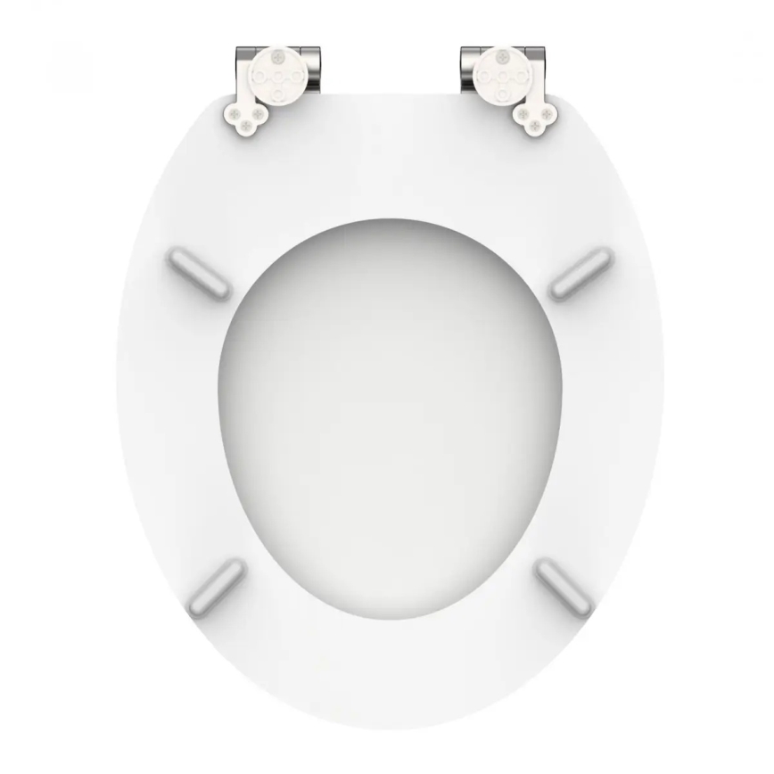 Schütte 84100-A - WC-Sitz Weiß, Soft-Close, MDF-Holz