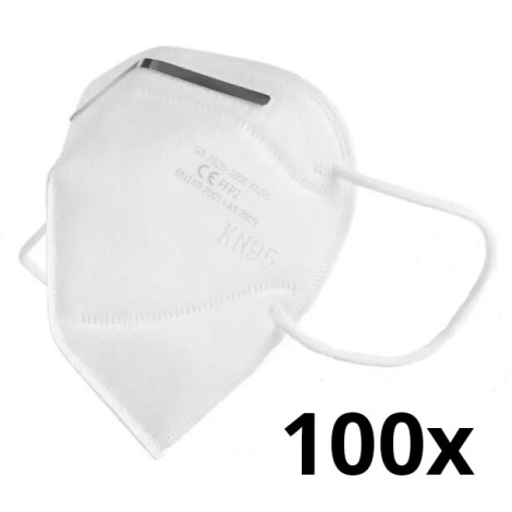 Schutzausrüstung - Atemschutzmaske FFP2 NR (KN95) CE - DEKRA-Test 100 Stück