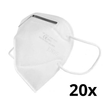 Schutzausrüstung - Atemschutzmaske FFP2 NR (KN95) CE - DEKRA-Test 20 Stück