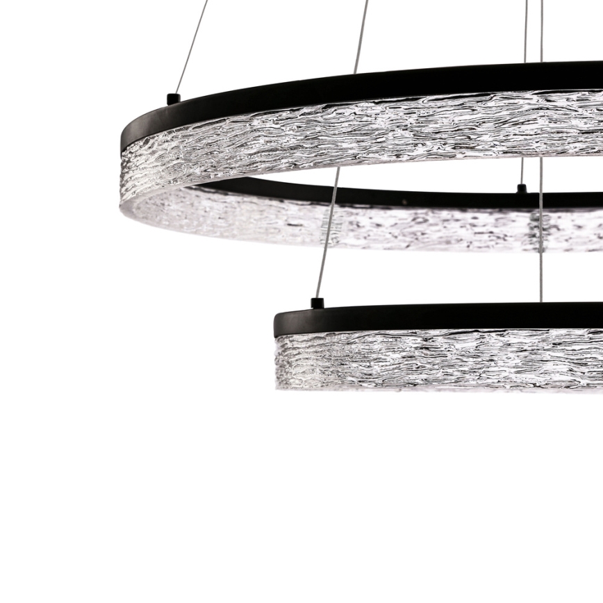 Schwarz Hängeleuchte FROZI LED/38W/230V Ø 60 cm