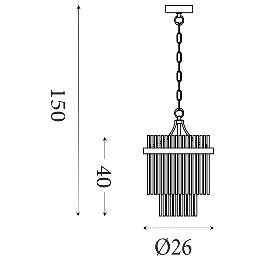 Searchlight - Pendelleuchte an Kette LARA 1xE27/60W/230V