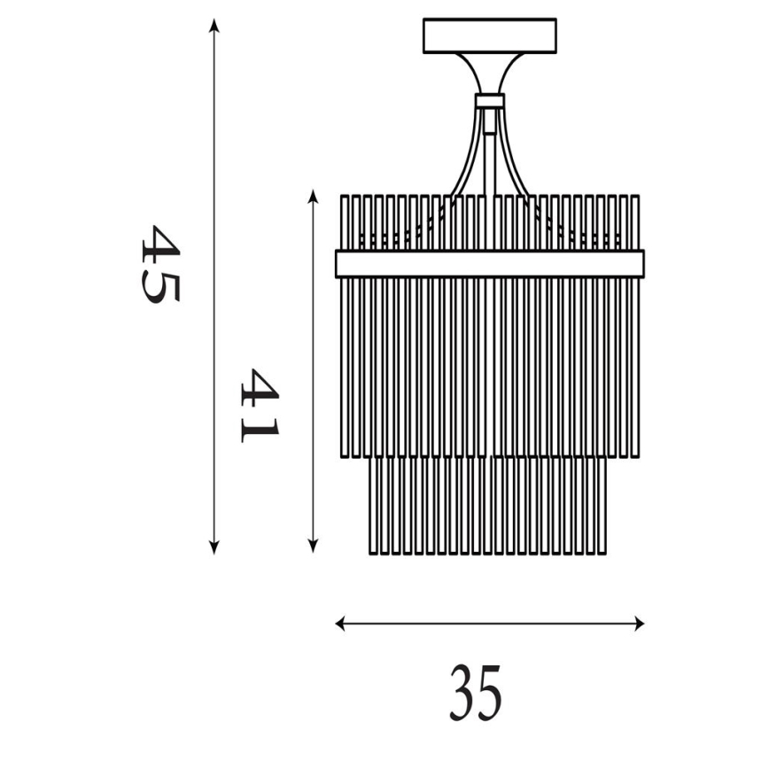 Searchlight - Aufgesetzte Deckenleuchte LARA 3xE14/60W/230V