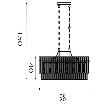 Searchlight - Kronleuchter an Kette LARA 8xE14/60W/230V