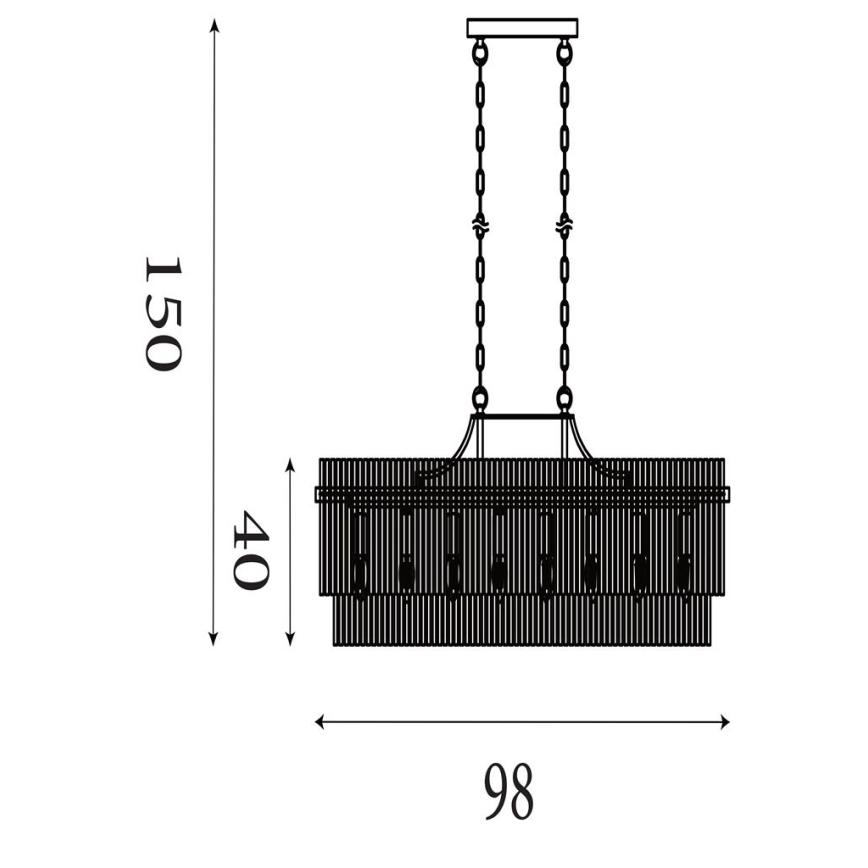 Searchlight - Kronleuchter an Kette LARA 8xE14/60W/230V
