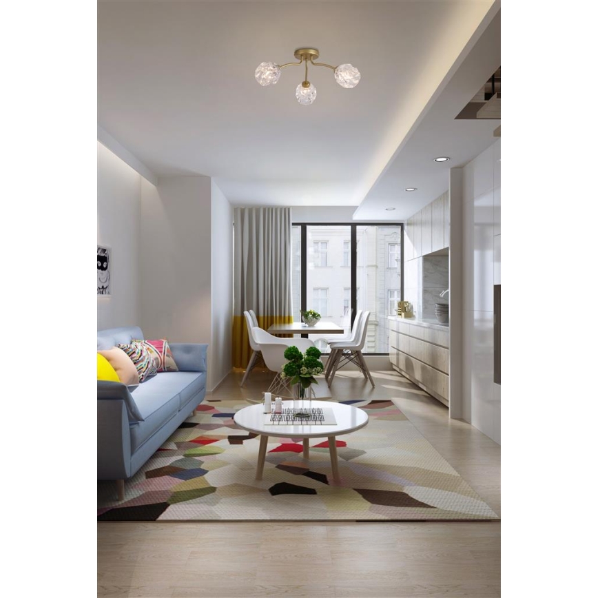 Searchlight - Aufgesetzte Deckenleuchte ASTRAL 3xG9/33W/230V goldfarben