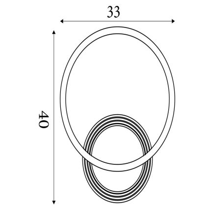 Searchlight - dimmbare LED-Deckenleuchte CONTOUR LED/24W/230V 3000K
