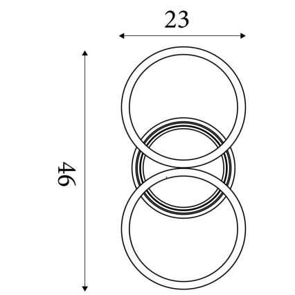 Searchlight - Dimmbare LED-Deckenleuchte CONTOUR LED/24W/230V 3000K