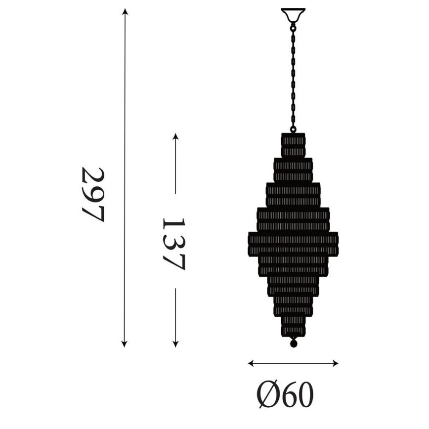 Searchlight - Kronleuchter mit Kette EMPIRE 13xE14/60W/230V