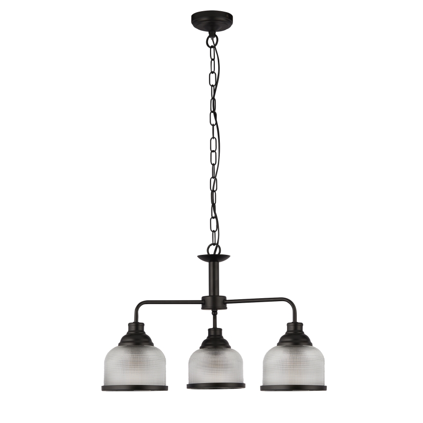 Searchlight - Hängeleuchte an Kette BISTRO 3xE27/60W/230V schwarz