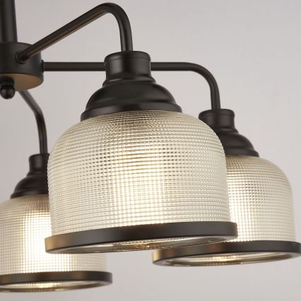 Searchlight - Hängeleuchter an Kette BISTRO 5xE27/60W/230V schwarz