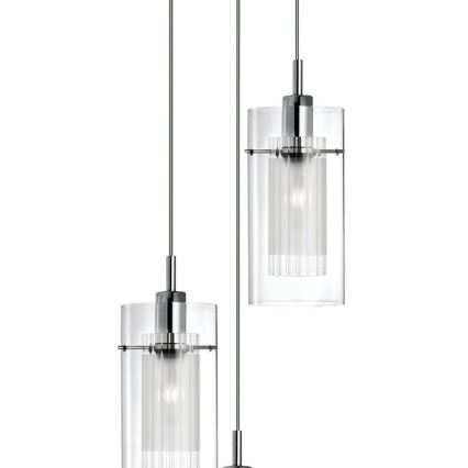 Searchlight - Hängeleuchte DUO 3xE14/60W/230V matt Chrom
