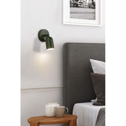 Searchlight - Dimm- und wiederaufladbare LED-Wandleuchte CONE LED/1,5W/5V grün
